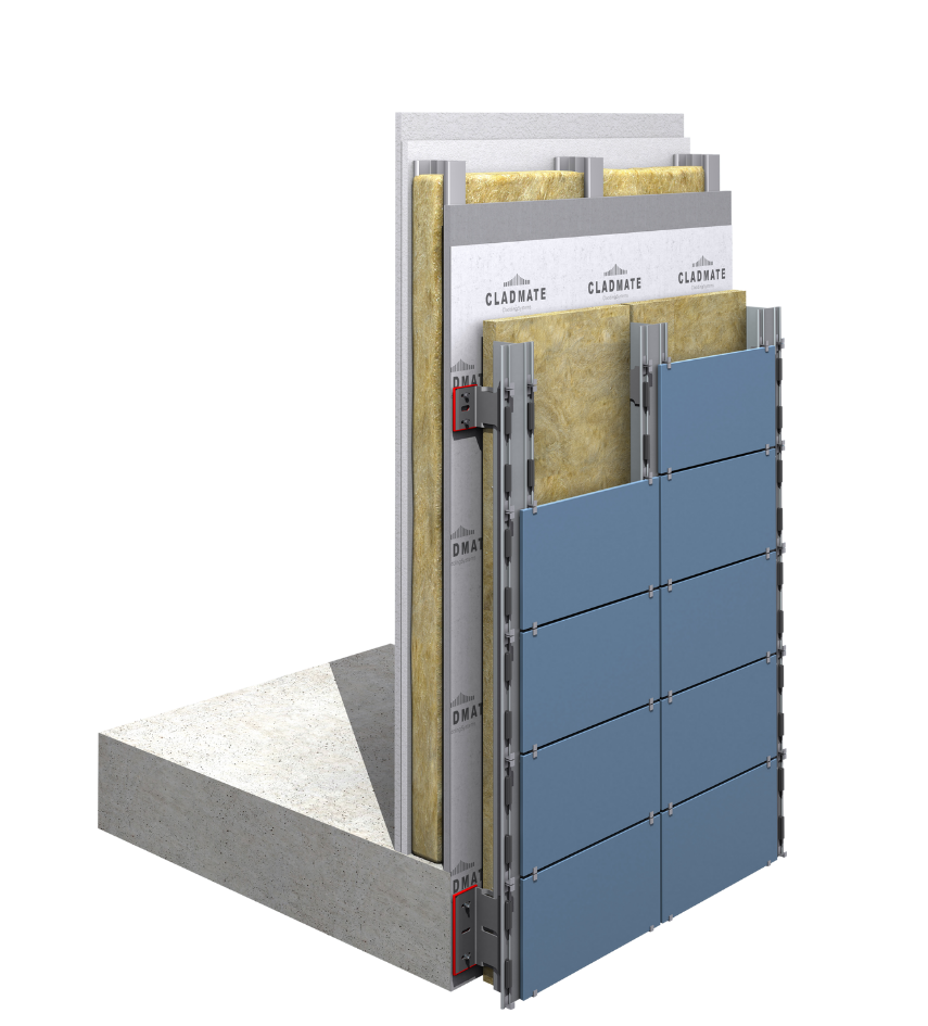 Sliding Clips Cladding Support System